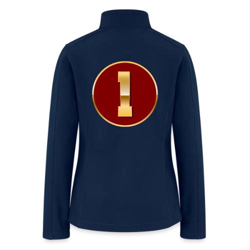 Number 1 in Gold Varsity Font - Women’s Soft Shell Jacket
