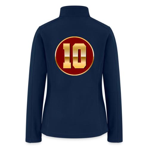 Number 10 in Gold Varsity Font - Women’s Soft Shell Jacket