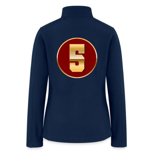 Number 5 in Gold Varsity Font - Women’s Soft Shell Jacket