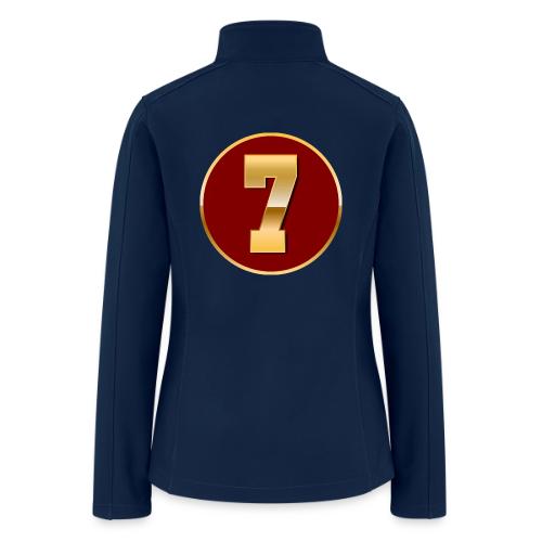 Number 7 in Gold Varsity Font - Women’s Soft Shell Jacket