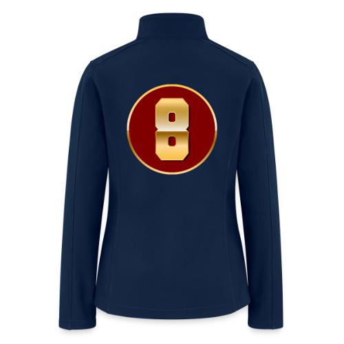 Number 8 in Gold Varsity Font - Women’s Soft Shell Jacket