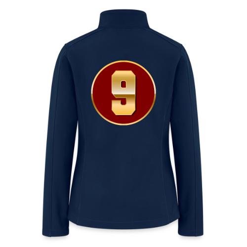 Number 9 in Gold Varsity Font - Women’s Soft Shell Jacket