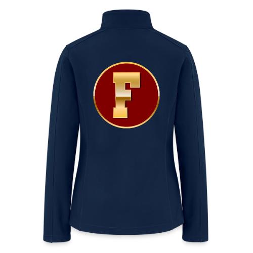 Letter F – Capital Varsity Alphabet Monogram - Women’s Soft Shell Jacket