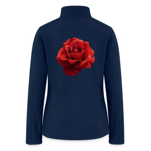 Rose: Crimson Dew Bloom - Women’s Soft Shell Jacket