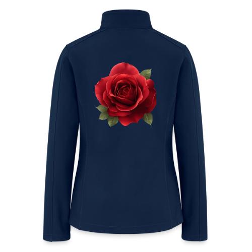 Rose: Crimson Bloom Elegance - Women’s Soft Shell Jacket