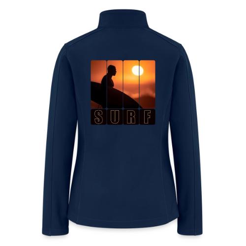 Surfing: Sunset Surf Panels - Women’s Soft Shell Jacket