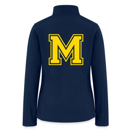 Letter M – Capital Athletic Alphabet Monogram - Women’s Soft Shell Jacket