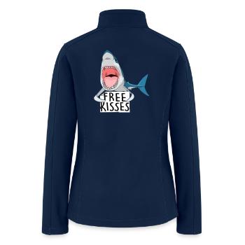 FREE KISSES - Women’s Soft Shell Jacket - navy - Back