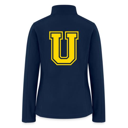Letter U – Capital Athletic Alphabet Monogram - Women’s Soft Shell Jacket