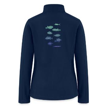 Types of Fish. Fish Species. Fishing t-shirt - Women’s Soft Shell Jacket - navy - Back