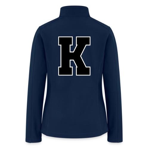Varsity Letter K Collegiate Font Design - Women’s Soft Shell Jacket