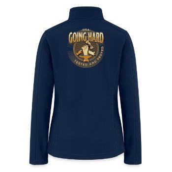 a blacksmith anvil gift - Women’s Soft Shell Jacket - navy - Back