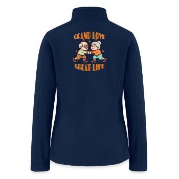 grand love great life -  grandparents day - Women’s Soft Shell Jacket - navy - Back