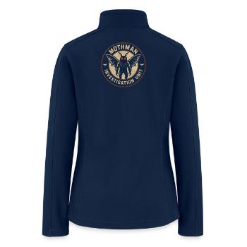 Mothman Investigation Unit Funny Cryptid Mothman - Women’s Soft Shell Jacket - navy - Back
