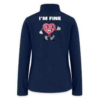 BROKEN-BUT-FINE-2 - Women’s Soft Shell Jacket - navy - Back