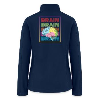 The brain - Women’s Soft Shell Jacket - navy - Back