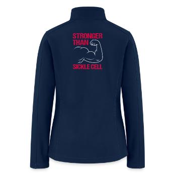 Sickle Cell Awareness Anemia Warrior - Women’s Soft Shell Jacket - navy - Back