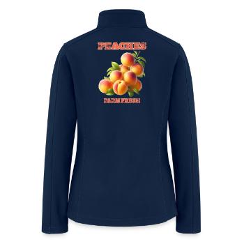PEACHES FARM FRESH - Women’s Soft Shell Jacket - navy - Back