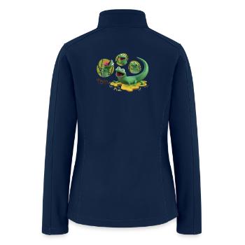 Pixar's Hoppers Tom The Lizard Lizard Lizard  - Women’s Soft Shell Jacket - navy - Back