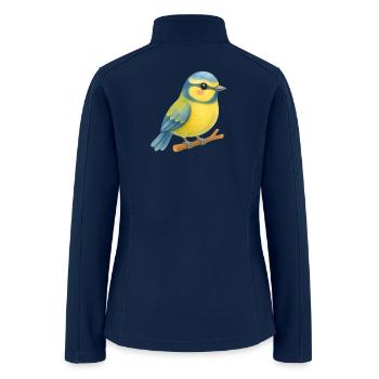Blue tit bird  - Women’s Soft Shell Jacket - navy - Back