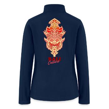 Balinese Mask - Women’s Soft Shell Jacket - navy - Back