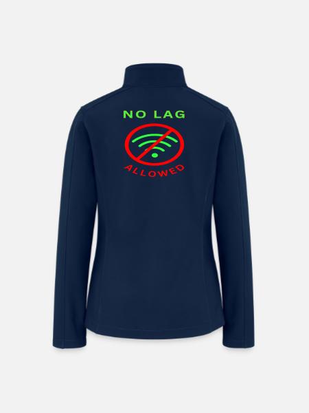 No_lag_allowed_-_sized - Women’s Soft Shell Jacket - navy
