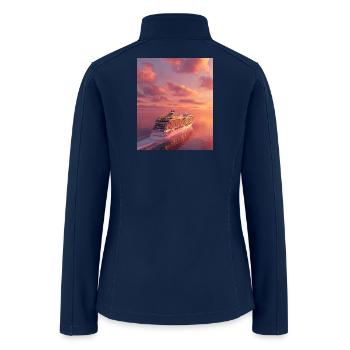 Sunset Cruise Lux Ship - Women’s Soft Shell Jacket - navy - Back