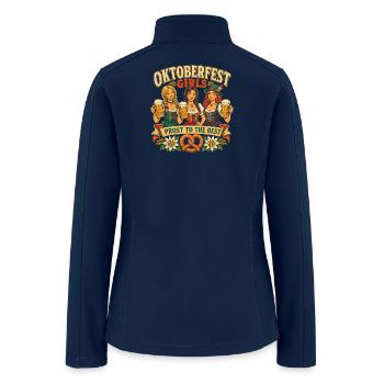 Oktoberfest Girls Biergarten Glow - Women’s Soft Shell Jacket - navy - Back