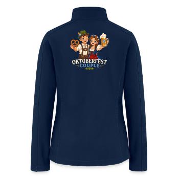 Oktoberfest Couple Cheers - Women’s Soft Shell Jacket - navy - Back