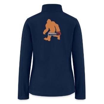 Lumberjack Bigfoot Chainsaw - Women’s Soft Shell Jacket - navy - Back