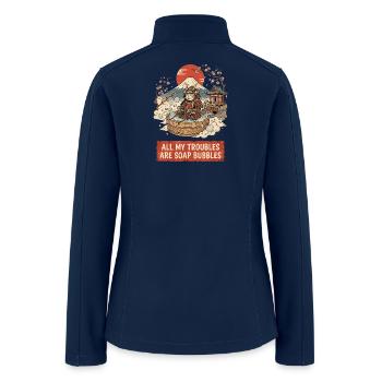 All My Troubles Are Soap Bubbles - Women’s Soft Shell Jacket - navy - Back