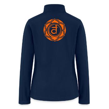 Sacral Chakra - Svadishthana - Women’s Soft Shell Jacket - navy - Back