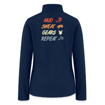 Motocross Routine - Women’s Soft Shell Jacket - navy - Back