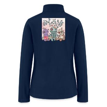 I still play with dolls - Women’s Soft Shell Jacket - navy - Back