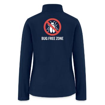 Bug Free Zone Programmer Debugging Humor - Women’s Soft Shell Jacket - navy - Back