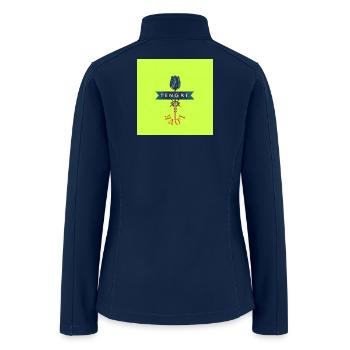 Tengri Rose Banner Love - Women’s Soft Shell Jacket - navy - Back