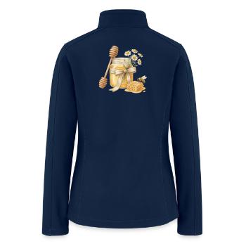 Wildflower Honey - Women’s Soft Shell Jacket - navy - Back