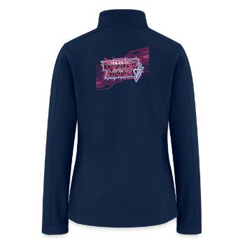 Winner Mode Esports Neon Logo - Women’s Soft Shell Jacket - navy - Back