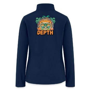 Depth Wave Seeker Skull - Women’s Soft Shell Jacket - navy - Back