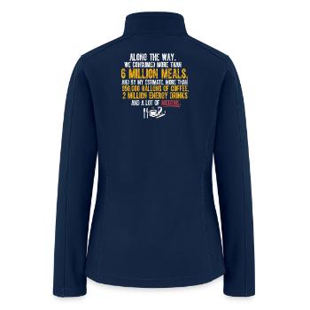 6 Million Meals 2 Million Energy Drinks - Women’s Soft Shell Jacket - navy - Back