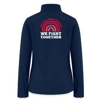 Sickle Cell Anemia Awareness Fighter - Women’s Soft Shell Jacket - navy - Back