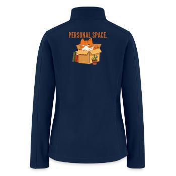 Personal Space Cat - Women’s Soft Shell Jacket - navy - Back