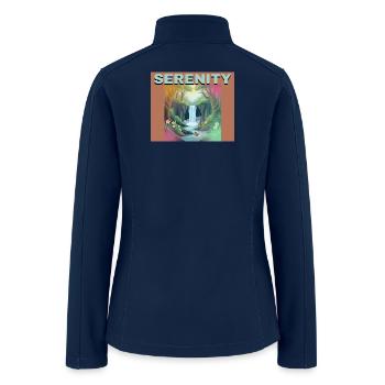 3_20260618_121547_0002Serenity Waterfall Landscape - Women’s Soft Shell Jacket - navy - Back