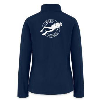 Under Pressure Diver Stamp - Women’s Soft Shell Jacket - navy - Back