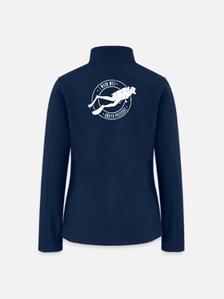 Under Pressure Diver Stamp - Women’s Soft Shell Jacket - navy