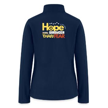 Hope and Resilience Motivational Design - Women’s Soft Shell Jacket - navy - Back