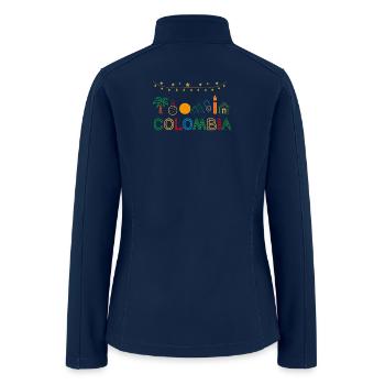 Colombia Festive Lettering - Women’s Soft Shell Jacket - navy - Back