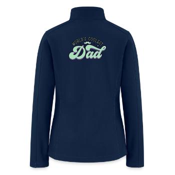 World's Goolest Dad Retro Script - Women’s Soft Shell Jacket - navy - Back