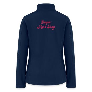 Simpin' Ain't Easy - Women’s Soft Shell Jacket - navy - Back