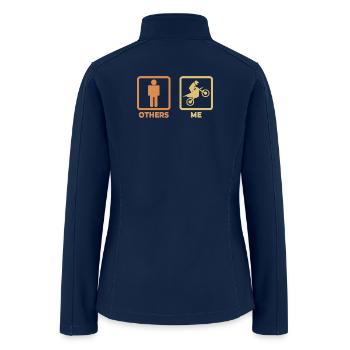 Motocross Stickmen - Women’s Soft Shell Jacket - navy - Back